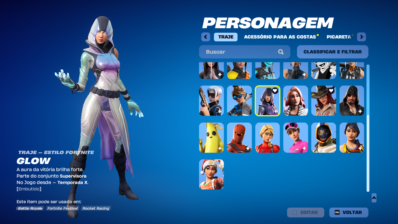 Conta com Glow Bundle + 29 skins